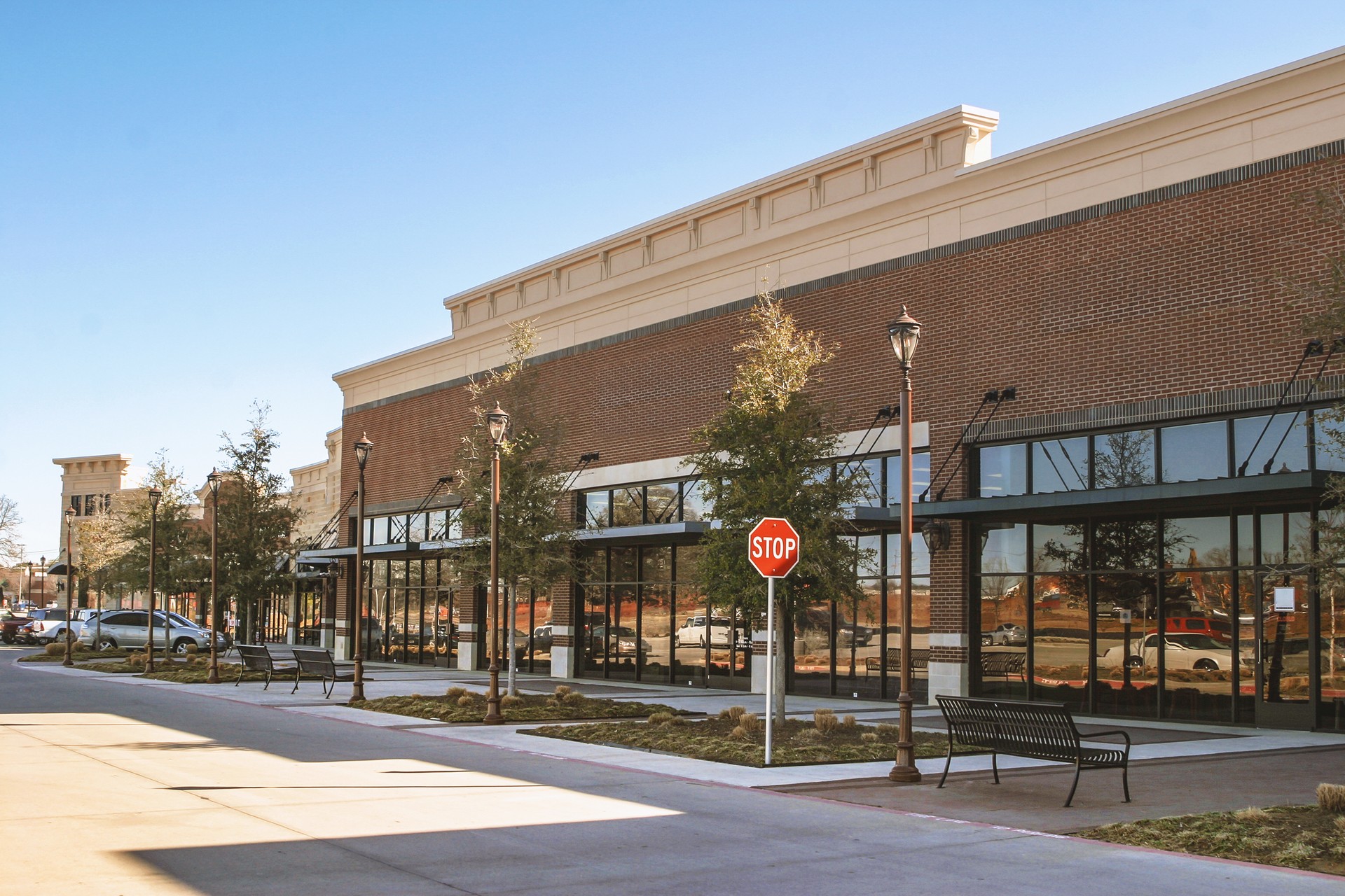 Supermarket in suburban area